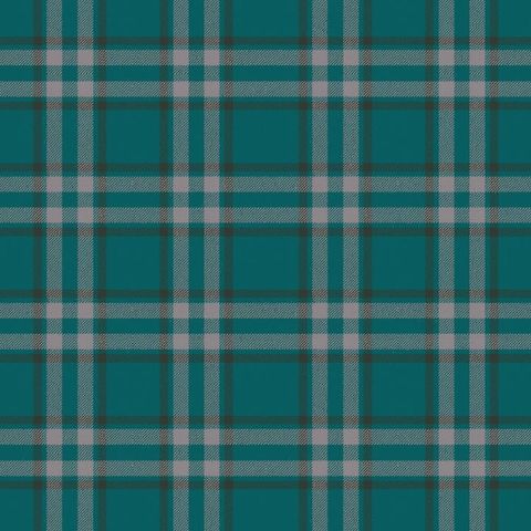 Arran Check Large Teal 35 Upholstery Fabric