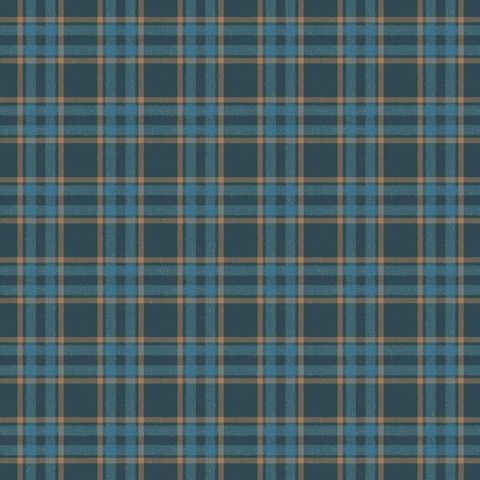 Arran Check Small French Blue Upholstery Fabric