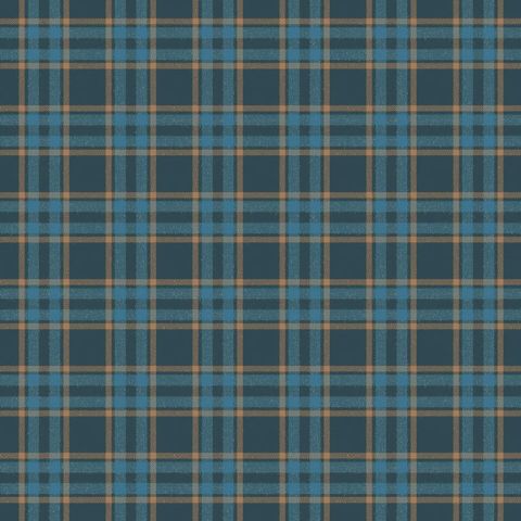 Arran Check Small French Blue Upholstery Fabric