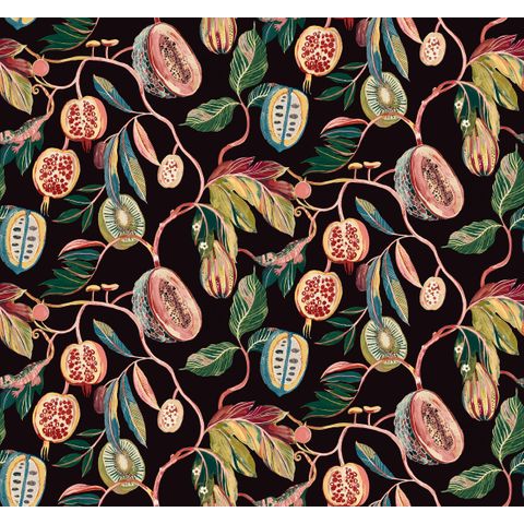 Baby Guava Black Upholstery Fabric