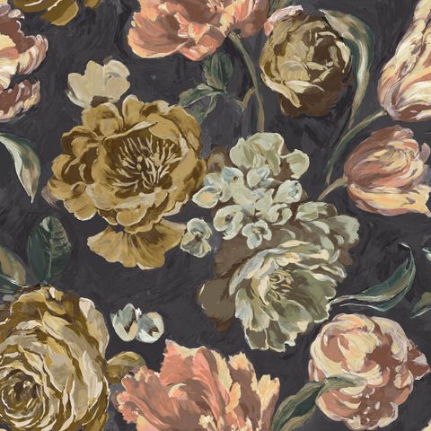 Bronte Raven Black Upholstery Fabric