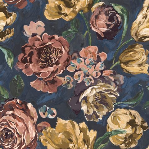 Bronte Finch Blue Upholstery Fabric