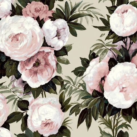 Fabiola Bloom Dusky Pink Upholstery Fabric