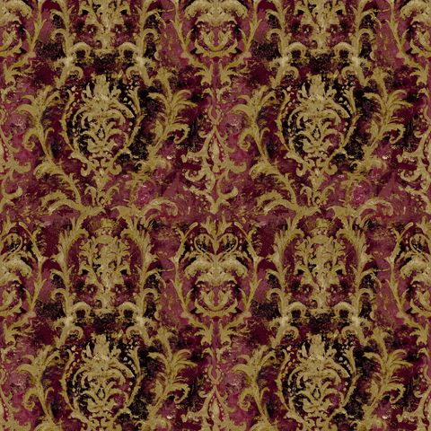 Bergamo Plum/Gold Upholstery Fabric