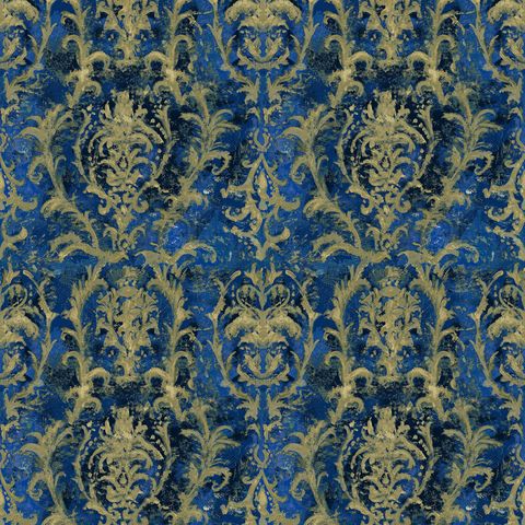 Bergamo Navy/Gold Upholstery Fabric