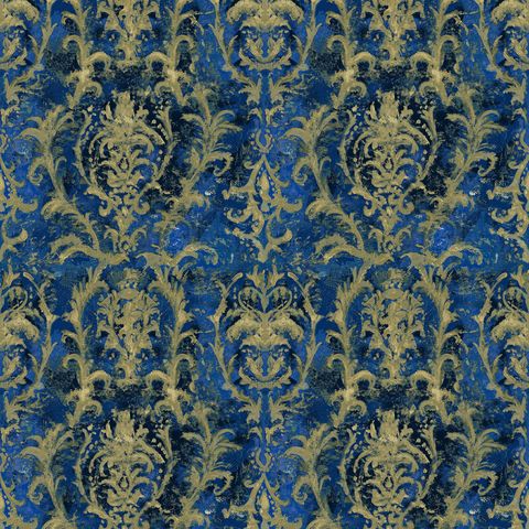 Bergamo Navy/Gold Upholstery Fabric