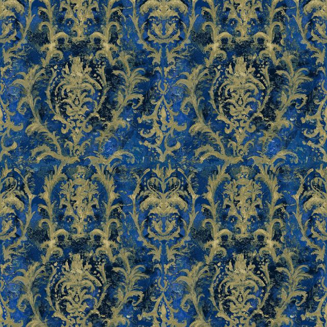 Arley House Bergamo Bergamo Navy/Gold Upholstery Fabric