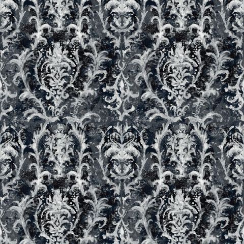 Bergamo Black Upholstery Fabric