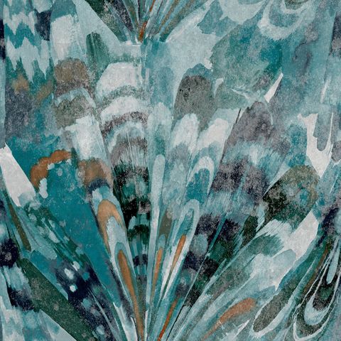 Grande Rutland Teal Upholstery Fabric