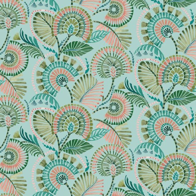 Imara Aqua Upholstery Fabric