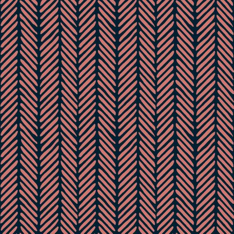 Kala Navy/Rose Upholstery Fabric