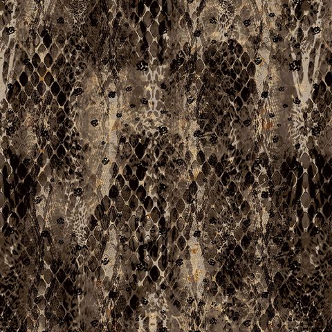 Snake Umber Upholstery Fabric