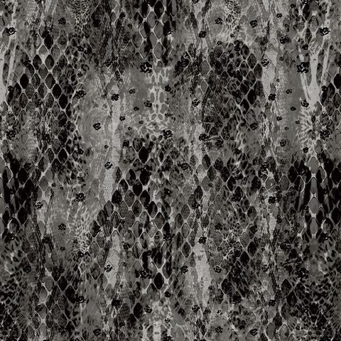 Snake Silver Upholstery Fabric