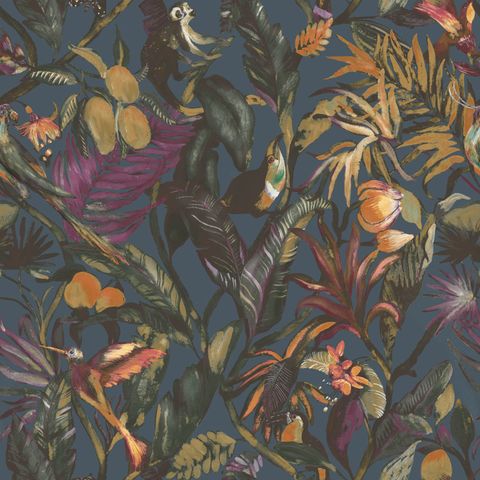 Sumatra Peacock Blue Upholstery Fabric