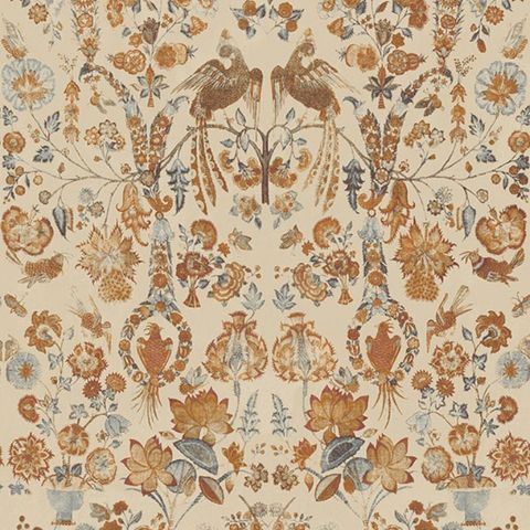 V&A Coromandel Umber Upholstery Fabric