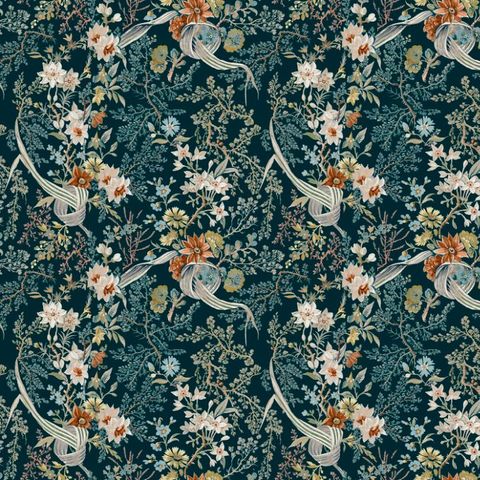 V&A Floris Aquamarine Upholstery Fabric