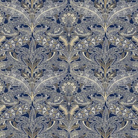 V&A Lacewings Indigo Upholstery Fabric