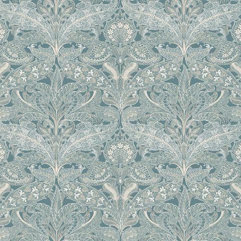 V&A Lacewings Duck Egg Upholstery Fabric