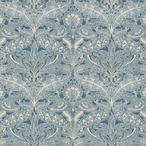 V&A Lacewings French Blue Upholstery Fabric