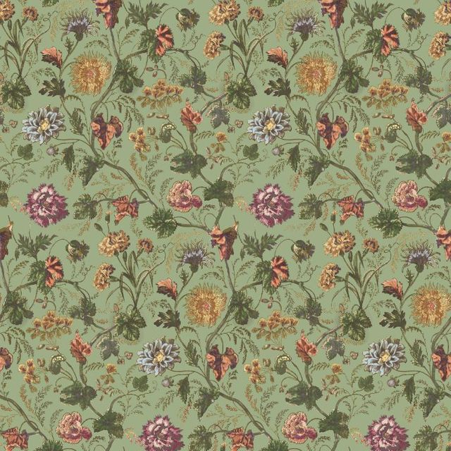 Arley House V&A Floral Abundance V&A Meadow Sage Upholstery Fabric