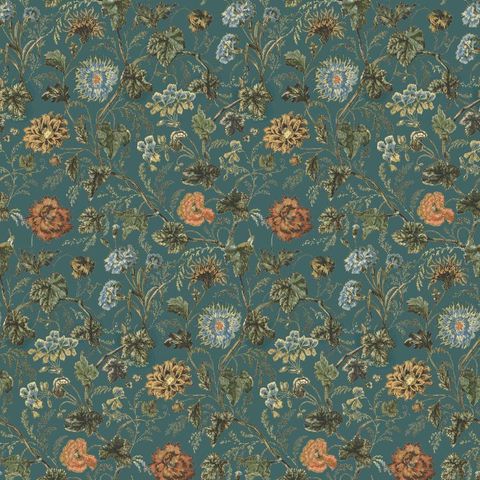 V&A Meadow Teal Upholstery Fabric