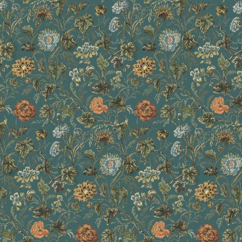 V&A Meadow Teal Upholstery Fabric