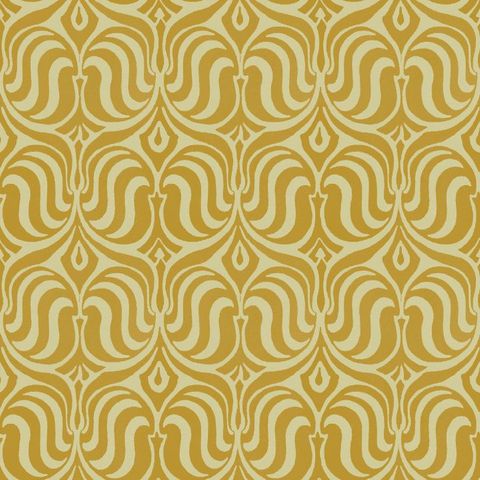 V&A Mortons Marble Mustard Upholstery Fabric