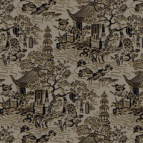 Arley House V&A Classic Collection V&A Pagoda Mocha Box Cushion