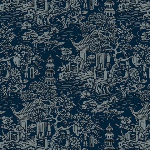 Arley House V&A Classic Collection V&A Pagoda Ocean Made To Measure Roman Blind