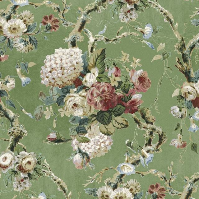 Arley House V&A Floral Abundance V&A Georgette Apple Upholstery Fabric
