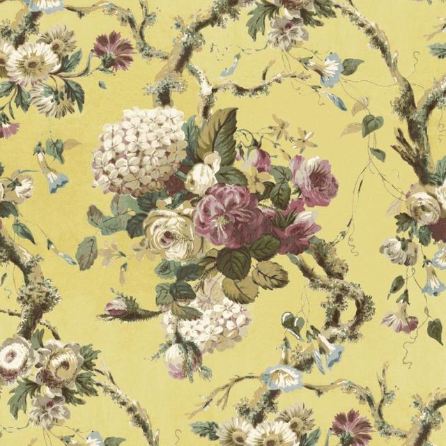 Arley House V&A Floral Abundance V&A Georgette Citrus Upholstery Fabric