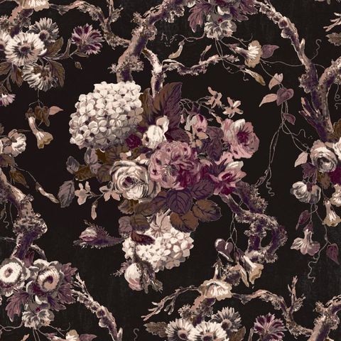 V&A Georgette Black Upholstery Fabric