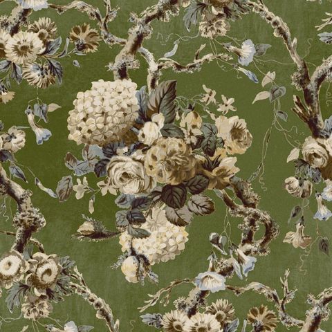 V&A Georgette Olive Upholstery Fabric