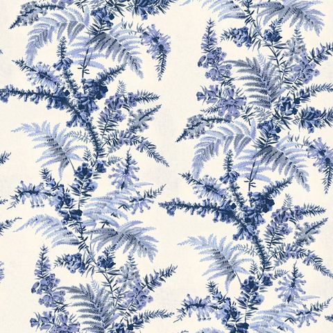 V&A Heather & Fern Azure Blue Upholstery Fabric