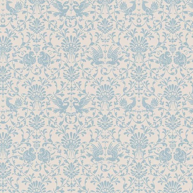 Arley House V&A Classic Collection V&A Heraldic Birds Duck Egg Upholstery Fabric