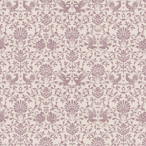 V&A Heraldic Birds Pink Upholstery Fabric