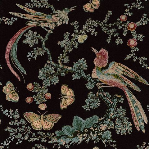 V&A Paradise Black Upholstery Fabric