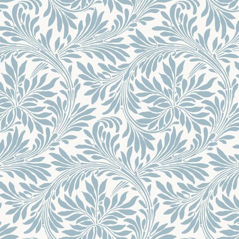 Arley House V&A Classic Collection V&A Rolling Leaves Duck Egg Fabric