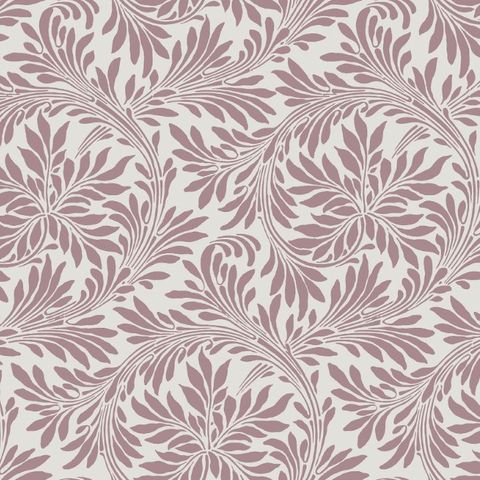 V&A Rolling Leaves Pink Upholstery Fabric