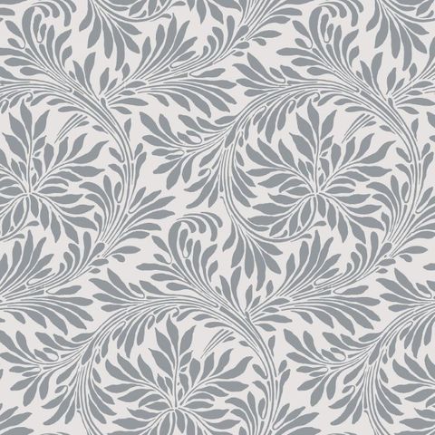 Arley House V&A Classic Collection V&A Rolling Leaves Slate Grey Fabric
