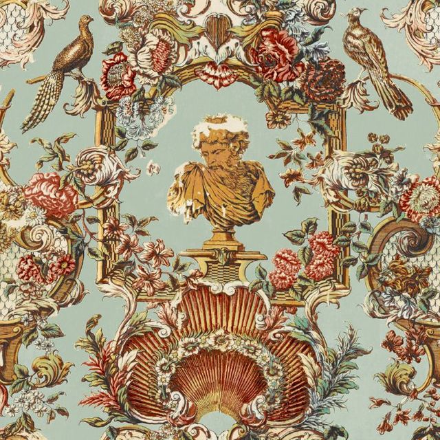 Arley House V&A Floral Abundance V&A Romano Jade Upholstery Fabric