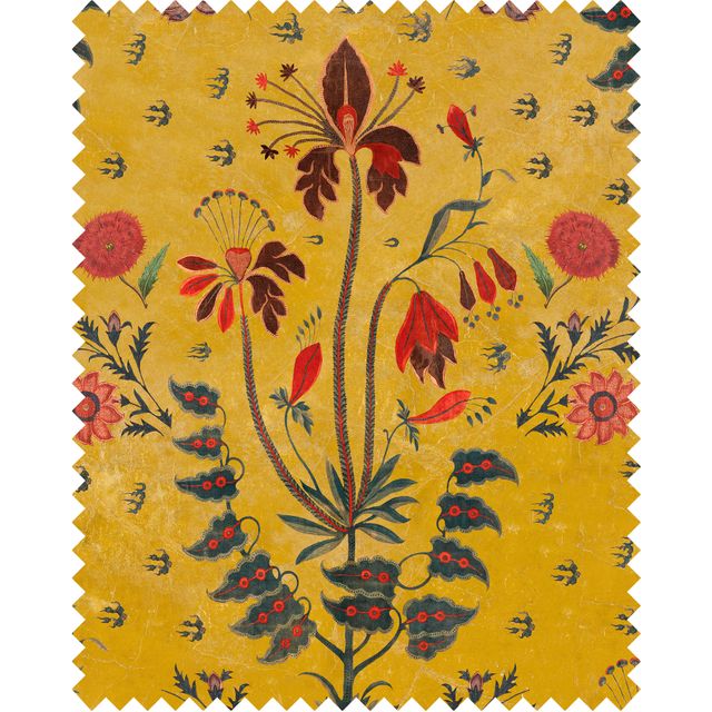 MINDTHEGAP Vintage Linen Gypsy Ochre Upholstery Fabric