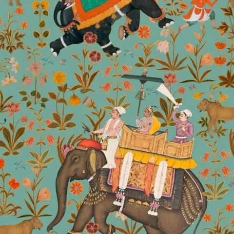 Hindustan Aquamarine Upholstery Fabric