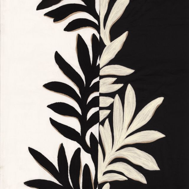 Casamance Defile Sophora Blanc/Noir De Lune