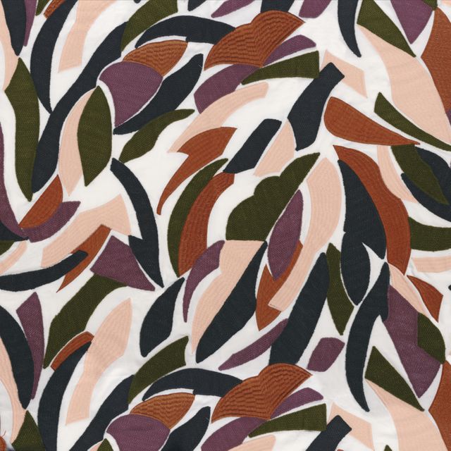 Casamance Defile Defile Orange Brulee/Olive/Anthracite