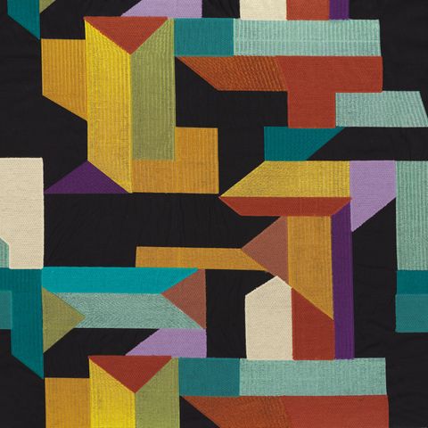 Casamance Polychromie Polychromie Acajou Acier Bed Runner