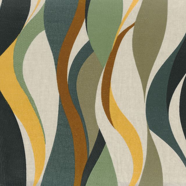 Casamance Ritournelle Ritournelle Ocre/Vert Imperial