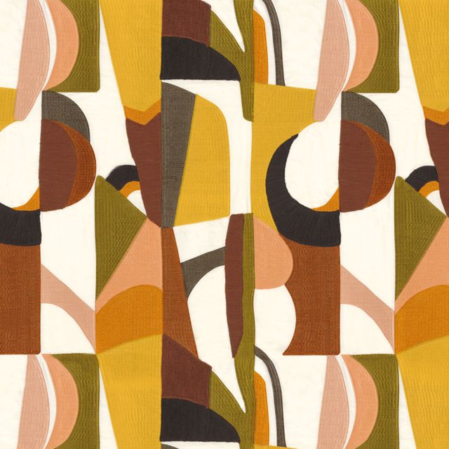 Casamance Arty Fascination Olive/Mimosa