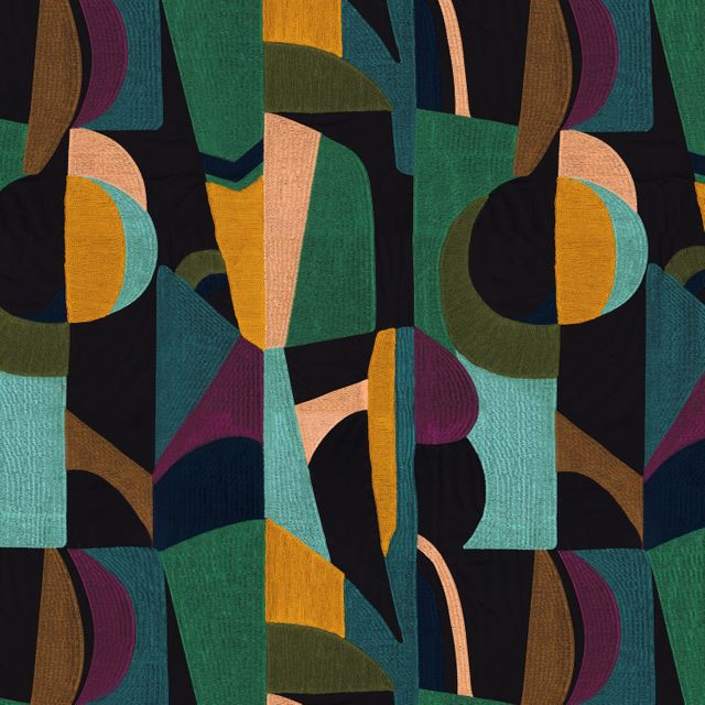 Casamance Arty Fascination Pourpre/Petrole