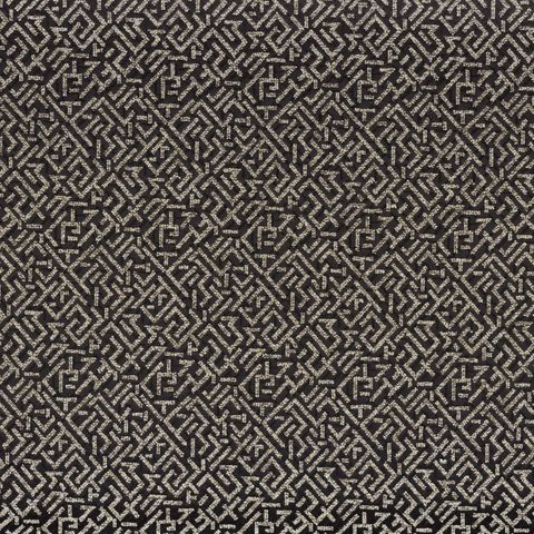 Trait Dunion Noir Upholstery Fabric